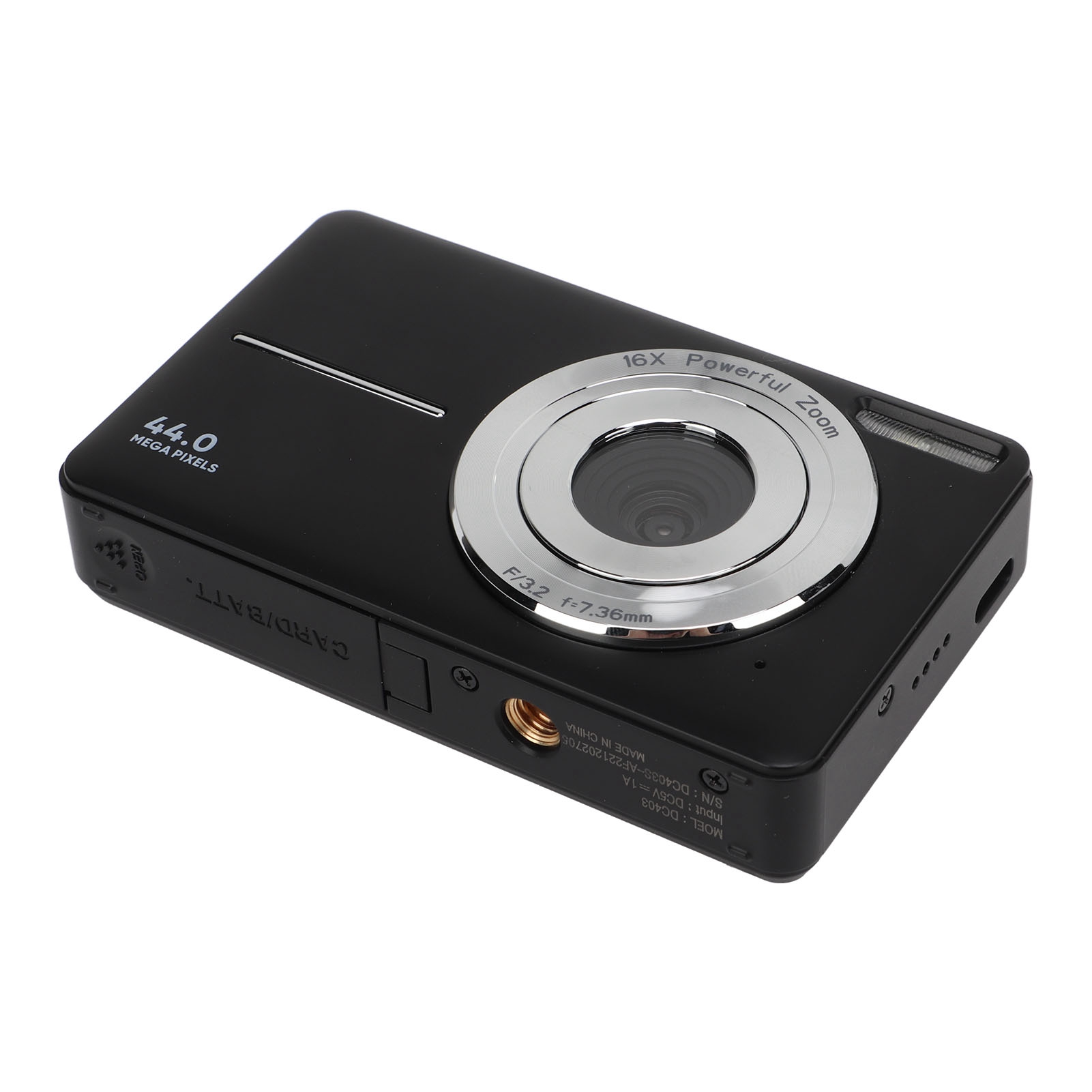 M Buder Digital Camera for Teens Kids 44MP 1080P HD 16X Zoom Autofocus Compact Pocket Camera for Photography Travel Vlogging (4.33 inches / 11.00 cm), Black, EU Plug