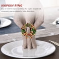 thumbnail image 5 of Set of 8 Napkin Ring Wreath Napkin Ring Holder for Xmas, Thanksgiving, Wedding, Holiday Party Table Decoration, 5 of 6