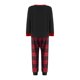 thumbnail image 3 of Pijamas familiares navideños a juego, camisetas de manga larga con estampado de letras y pantalones a cuadros. Ropa de dormir y estar por casa., 3 of 9
