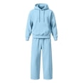 thumbnail image 5 of Mens Athletic Outfit Sets Zeliretfy Men's Hoodies Tracksuit Sweatsuit Sweatshirt and Sweatpant for Men 2 Piece Sets, Pullover Shirts and Pants Sportswear Set, 5 of 7