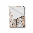 thumbnail image 2 of Modern Soft Flannel Fleece Throw Blanket, Forest Illustration with Trees Silhouettes Branches Hand Drawn Print, Cozy Plush for Indoor and Outdoor Use, 50" x 70", Orange Black and White, by Ambesonne, 2 of 6