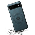 thumbnail image 2 of Phone Case for Google Pixel 6a, Strong Magnetic Compatible with Mag-Safe, Vintage PU Leather Men Women Cover, Non-Slip Grip Shockproof Protective Bumper Case for Google Pixel 6a, Blue, 2 of 4