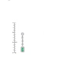 thumbnail image 2 of BRILLIANT EMERALD DIAMONDS Earrings-Emerald Cut Rectangle Diamonds-Wedding Earrings-Sterling Silver-Party Earrings-Dangle Drop Earrings, 2 of 5