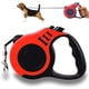 thumbnail image 1 of Correa retráctil para perros pequeños, correa retráctil para perros, se puede extender hasta 5 m, adecuada para perros pequeños y medianos (rojo) BRI Rojo Verde, 1 of 5