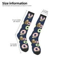 thumbnail image 5 of Balery Sloth With Donuts Fun Novelty Socks Men'S Women'S Crew Socks Funny Crazy Novelty Socks Quirky And Cool Socks, 5 of 9