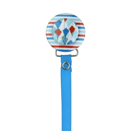 Multi Color Kites & Stripes 3D Pacifier Clip