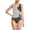 Black/Egret Mixed Tossed Dots, variant on Women's DD-Cup Side Tie Tankini Top