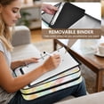 thumbnail image 5 of Haosy Accordion File Organizer Zipper Binder 500 Sheet 6-Tab Expanding File Folder Multi-Pocket 1.2 Inch 3 Ring Soft Pastel Rainbow Lemon, 5 of 7