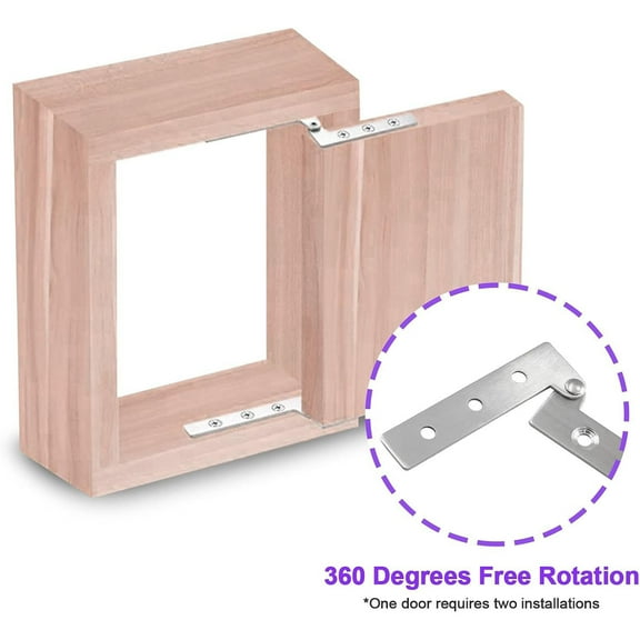 360 Degree Stainless Steel Rotating Hinge, Soft Close Door Hinges for Cabinet, French Door, Tool Box, Window, Heavy Duty, Easy Install, Brushed Finish, Mute Effect