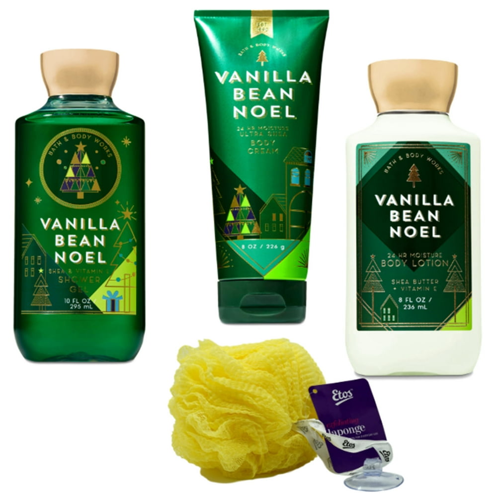 Bath & Body Works VANILLA BEAN NOEL Set-Shower Gel, Lotion, Body Cream