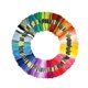 thumbnail image 2 of Punto de cruz artesanías hilo de hilo Kit de hilo de hilo de pulsera de hilo de bordado de algodón de color arcoíris 100 colores AweSitey HA1546-00B, 2 of 6