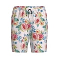 thumbnail image 4 of Wukai Rose Flowers Men’s Short Pajama Pants With Pockets Soft Sleep Pj Shorts for Men-X-Large, 4 of 6