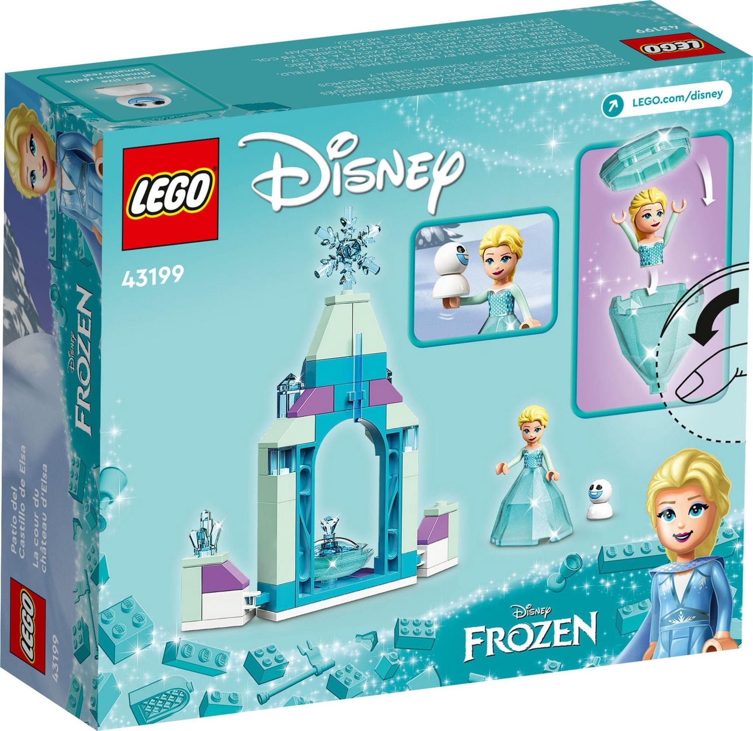 LEGO Disney La cour du château d’Elsa 43199 Ensemble de construction (53 pièces)