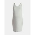 thumbnail image 4 of Time and Tru Women's Maternity Sleeveless Shirred Tank Dress, Size S-XXL, 4 of 4