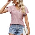thumbnail image 2 of Blusa con mangas con volantes, blusa con mangas con volantes, blusa ajustada con mangas con volantes, blusa con mangas con volantes y cuello en V, características de vanguardia, 2 of 6