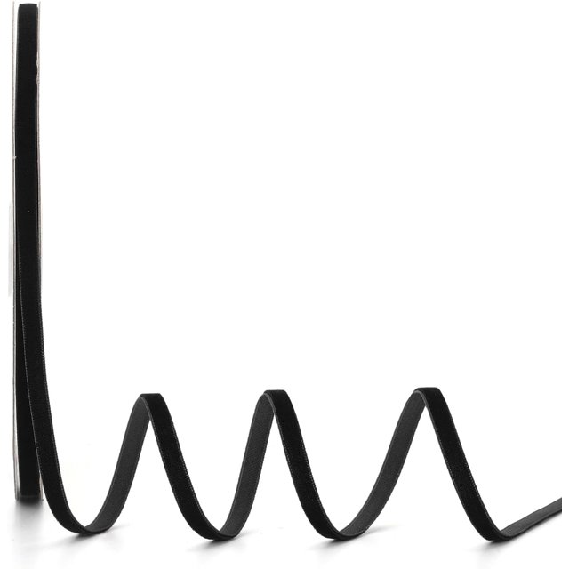 Cinta de terciopelo de café Ewaymado de 1/4 pulgadas x 20 yardas, ideal para envolver regalos, lazos para el cabello, Navidad, decoración de fiestas de bodas (café de 1/4 pulgadas)