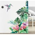 thumbnail image 2 of Tropical Leaf Flower Bird Wall Sticker Living Room Mural Art DIY Home Decal, 2 of 8