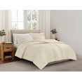 thumbnail image 3 of Brooklyn Loom Solid 100% Cotton Percale Chalk 3-Piece King Comforter Set, Solid Casual themed, Adult Bedding, OEKO-TEX Certified, 3 of 9