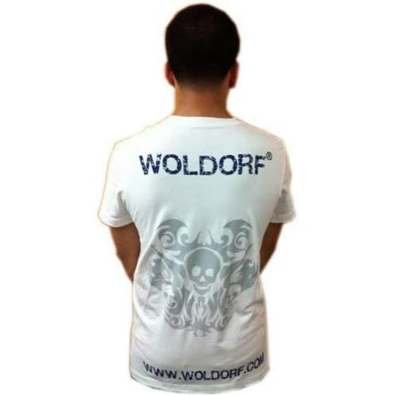 Woldorf Brazilian Flag Woldorf T Shirt in White Size XL Martial Arts, T - Shirts, Fighting Equipment, Kickboxing, Summer T-Shirts Training Equipment T - Shirts