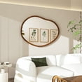 thumbnail image 6 of LUVODI 43x30 inches Asymmetrical Wall Mirror Solid Beech Mirror Aesthetic Wall Mounted Accent Mirror, 6 of 10
