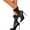Black, variant on Women's Camellia Lace Ruffle Socks - Girls Cute Flower Top Mesh Fishnet Kawaii Fancy Decorated Anklet