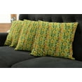 thumbnail image 2 of Ambesonne Floral Throw Pillow Cover 4 Pack, Narcissus Flower Ornate, 24", Green Yellow, 2 of 6