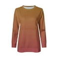 thumbnail image 3 of Womens Fall Clothes, Crewneck Sweatshirts for Women Fashion Loose Fit Ombre Tie Dye Long Sleeve Pullover, 3 of 4