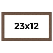 23x12 Frame Brown Distressed Barnwood Picture Frame | Rustic Farmhouse Photo Frame Includes UV