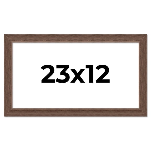 23x12 Frame Brown Distressed Barnwood Picture Frame | Rustic Farmhouse Photo Frame Includes UV