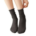 thumbnail image 4 of MZXELPRJD No Show Socks Womens Winter Solid Thick Warm Socks Cozy Crew Socks, White Ankle Socks Woman Black, 4 of 5