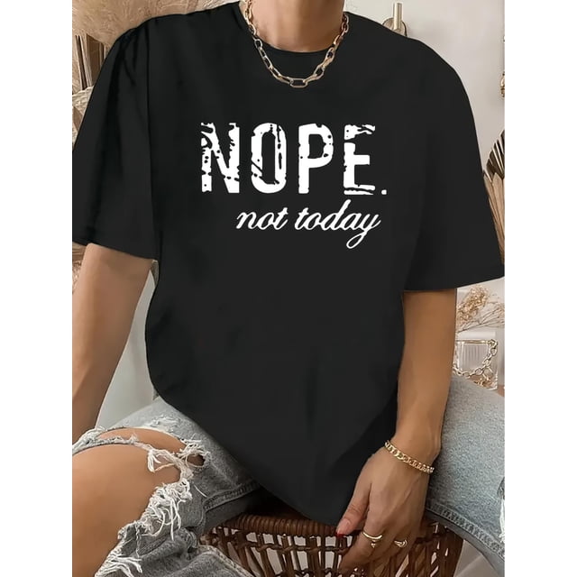 One Piece Round Neck Printed T-shirt Round Neck Vintage Casual Printed T-shirt Top Women's Clothing