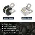 thumbnail image 4 of Unique Bargains Stainless Steel Cable Clamp Rubber Cushioned Metal Pipe Clamp Fastener for Car 10 Pcs 12.7*15mm 1/2inch, 4 of 6