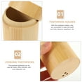 thumbnail image 4 of Toothpick Distributor Toothpicks Tabletop Dispenser Bamboo Holder Desktop Fruit Travel, 4 of 6