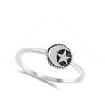 thumbnail image 4 of Oxidized Moon Star Dainty Ring 925 Sterling Silver Muslim Band Jewelry Female Male Unisex Size 9, 4 of 4