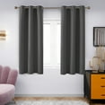 thumbnail image 6 of Deconovo Gray Blackout Curtains 63 inches Long, Pack of 2 Grommet Thermal Insulated Window Curtains, Each 38" x 63", 6 of 11
