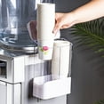 thumbnail image 2 of Joefnel Water Bathroom Cup Dispenser,Pull Type Cup Holder Disposable Cups,Adhesive Wall Mounted Cup Dispenser, 2 of 4