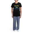 thumbnail image 4 of CafePress - We Love Ukraine Pajamas - Women's Short Sleeve Print T-Shirt and Pants Dark Cotton Pajama Set, 4 of 7
