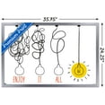 thumbnail image 3 of Line Art - Light Bulb Wall Poster, 22.375" x 34", Framed, 3 of 3