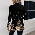 thumbnail image 4 of Women's Fashion Athleisure Long-Sleeve Vintage Floral Butterfly Print Stand Collar Polo Shirt Top, Comfortable & Skin-Friendly & Breathable, Gifts for Women, 4 of 5