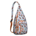 thumbnail image 1 of Owl Pattern Travel Sling Bag - Fashionable Crossbody Backpack with USB Charging Port, Perfect for Tech Essentials, 1 of 1