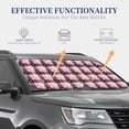 thumbnail image 7 of Picia Heart Plaid 2 Piece Car Windshield Sun Shade Foldable | Foldable Sun Shield for Front Window Blocks UV Rays and Keeps Your Vehicle Cool-Large, 7 of 7