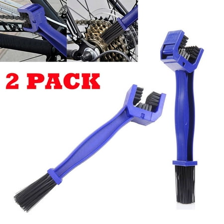 2Pcs Cycling Bicycle Motorcycle Chain Cleaning Tool Gear Grunge Brush Cleaner