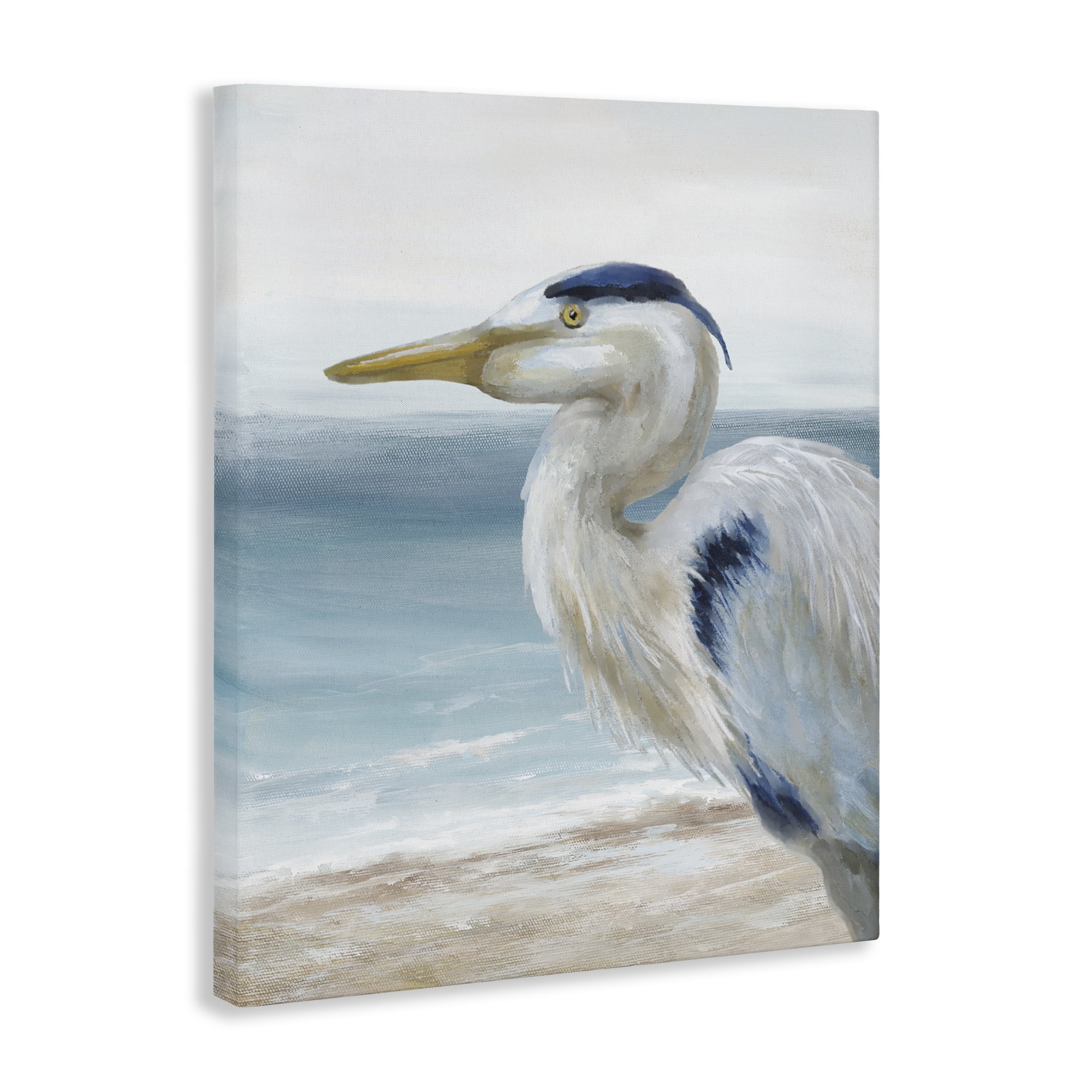 Stupell Industries Left Gazing Heron Canvas Wall Art, design by Nan