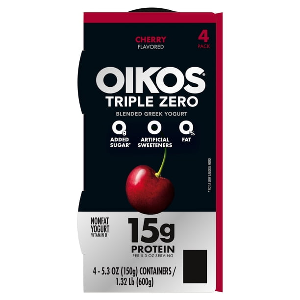 Oikos Zero Cherry 4pk | Yogurt stock for food distributors