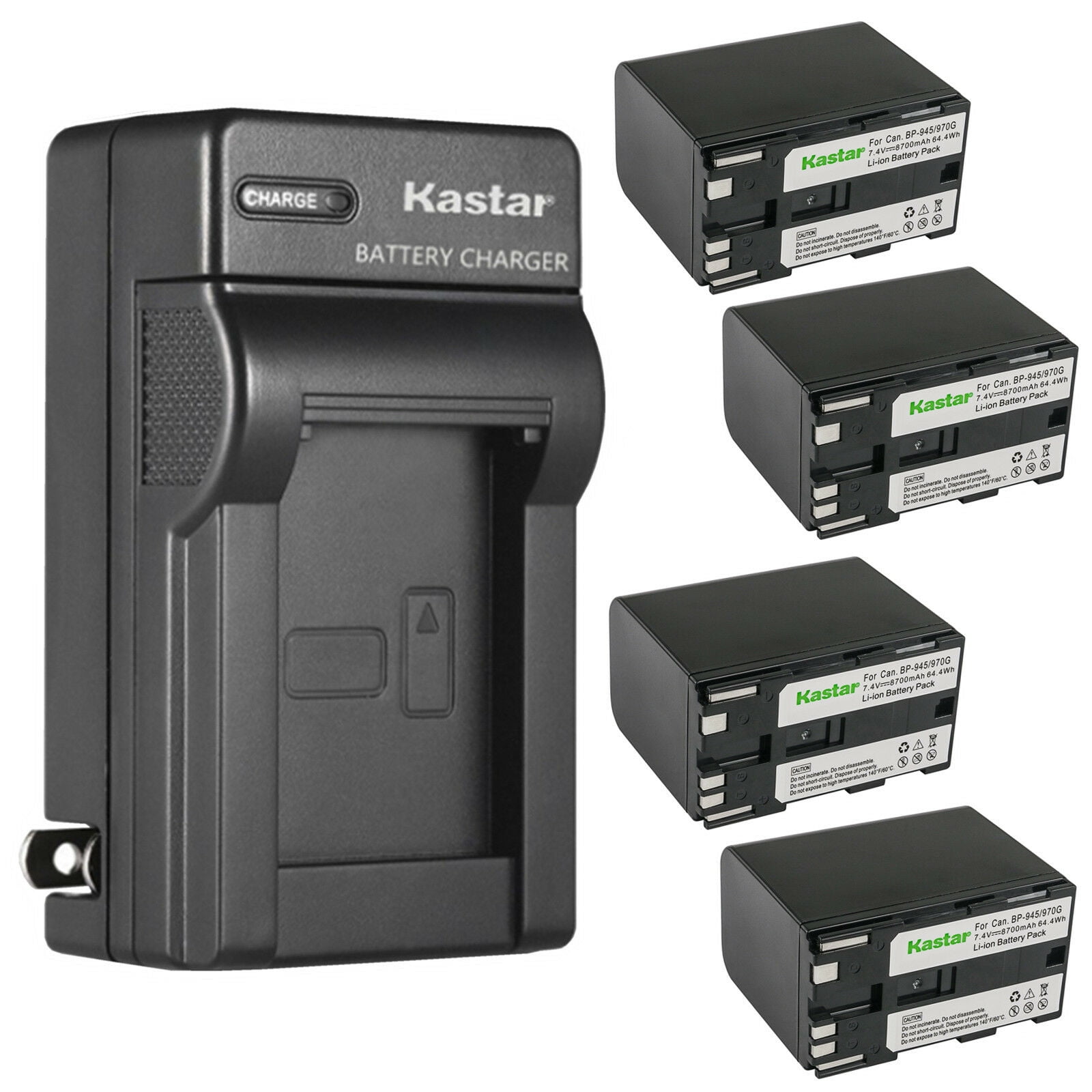 konvergens Umeki kærtegn Kastar 3-Pack Battery and AC Wall Charger Replacement for Canon EOS C100, EOS  C100 Mark II, EOS C300, EOS C300 PL, EOS C500, EOS C500 PL, ES50, ES55,  ES60, ES65, ES75, ES300V,
