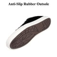 thumbnail image 4 of Women's Low‑Top Canvas Tennis Sneakers, Lace‑Up Casual Walking Flat Shoes, Black 8, 4 of 7