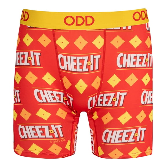 Odd Sox Cheez-It Boxer Briefs – Men’s Novelty Underwear – Fun Snack Print Design, Comfortable