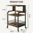 thumbnail image 1 of GloryStar 31.4''H Printer Stand with Power Outlets and USB Ports 3 Tier Printer Table w/Wheels Printer Storage Cart Rolling Printer Cart with Storage Shelf for Printer Scanner, Fax, Home Office, 1 of 9