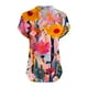 thumbnail image 4 of Vestidos Casuales Para Mujer, Blusas De Mujer De Moda Camiseta informal de manga corta con cuello en V y botones para mujer, 4 of 5