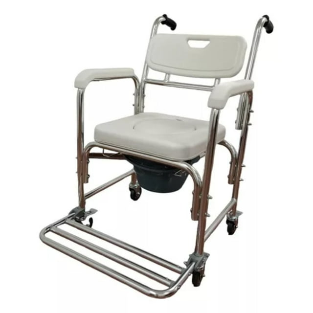 Silla C/ruedas Blanco Comodo Ducha Aluminio Mobicare